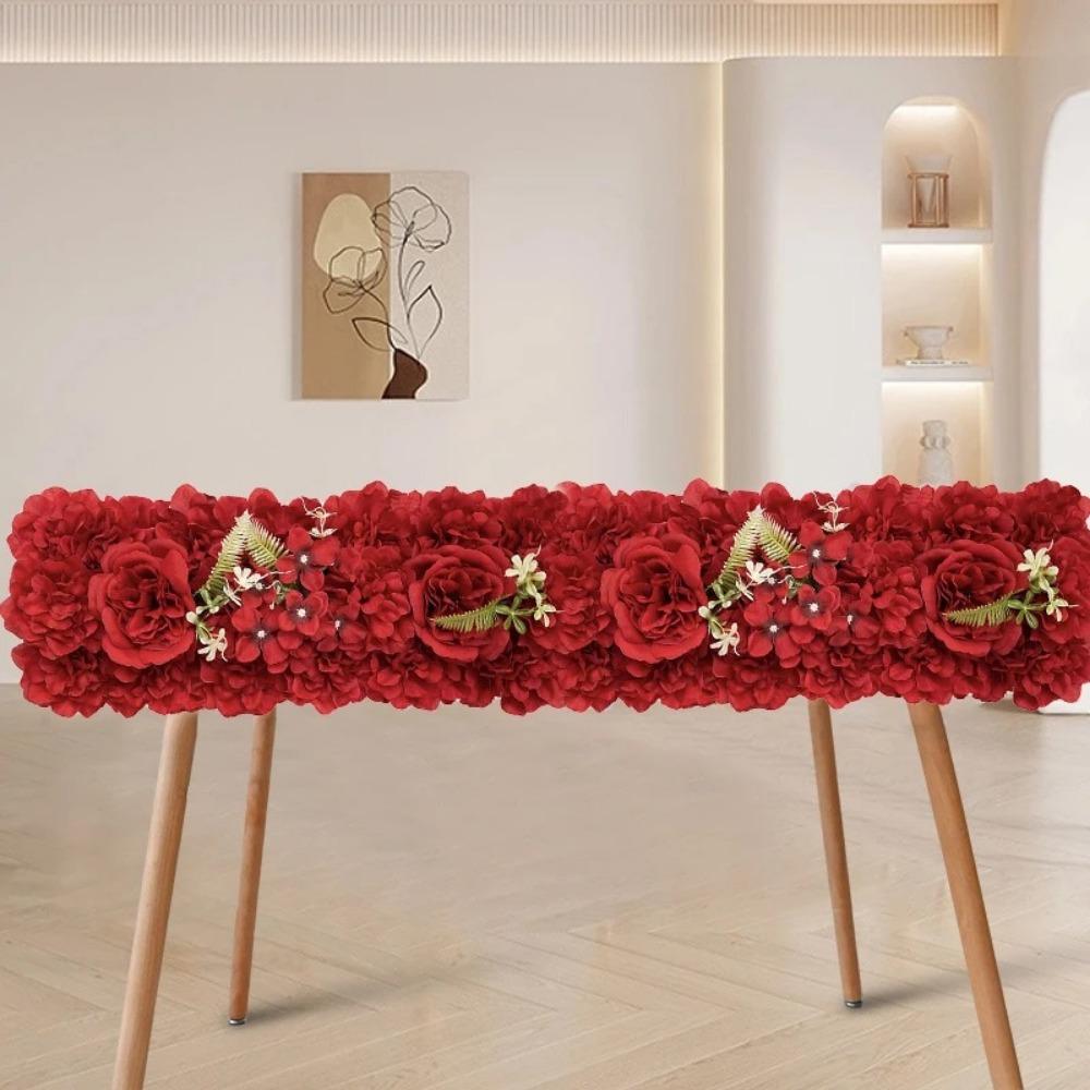 3D Wedding Road Lead Simulated Fake Flower Backdrop Arched Door Flower Row  Garlands Accessories