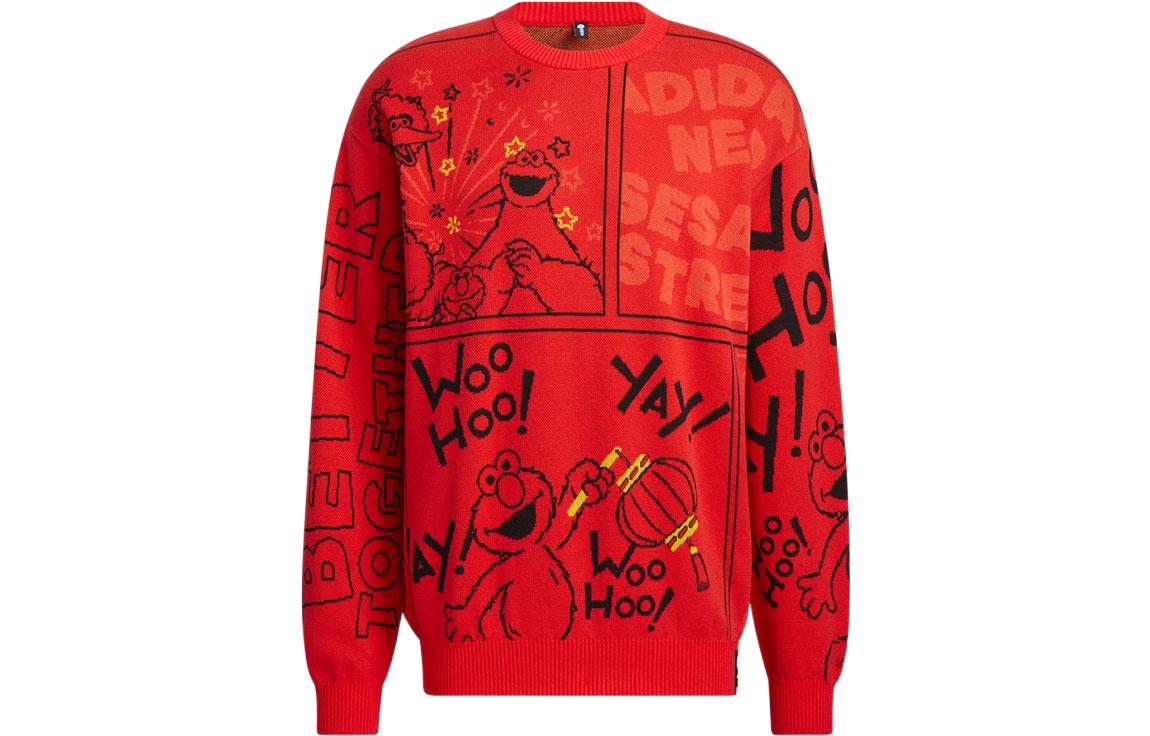 Adidas Neo x SESAME STREET Sweater Unisex Red HD7293 XL