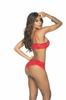 Lace Set Top and Panty Mal207 Red