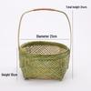 Chinese Style Hand-Woven Bamboo Handle Basket