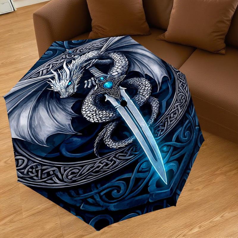 1PC Dragon Sword Umbrella-8-Rib Reinforced, Automatic Open, Lightweight & Durable, Fashion Accessory for Outdoor, H0374