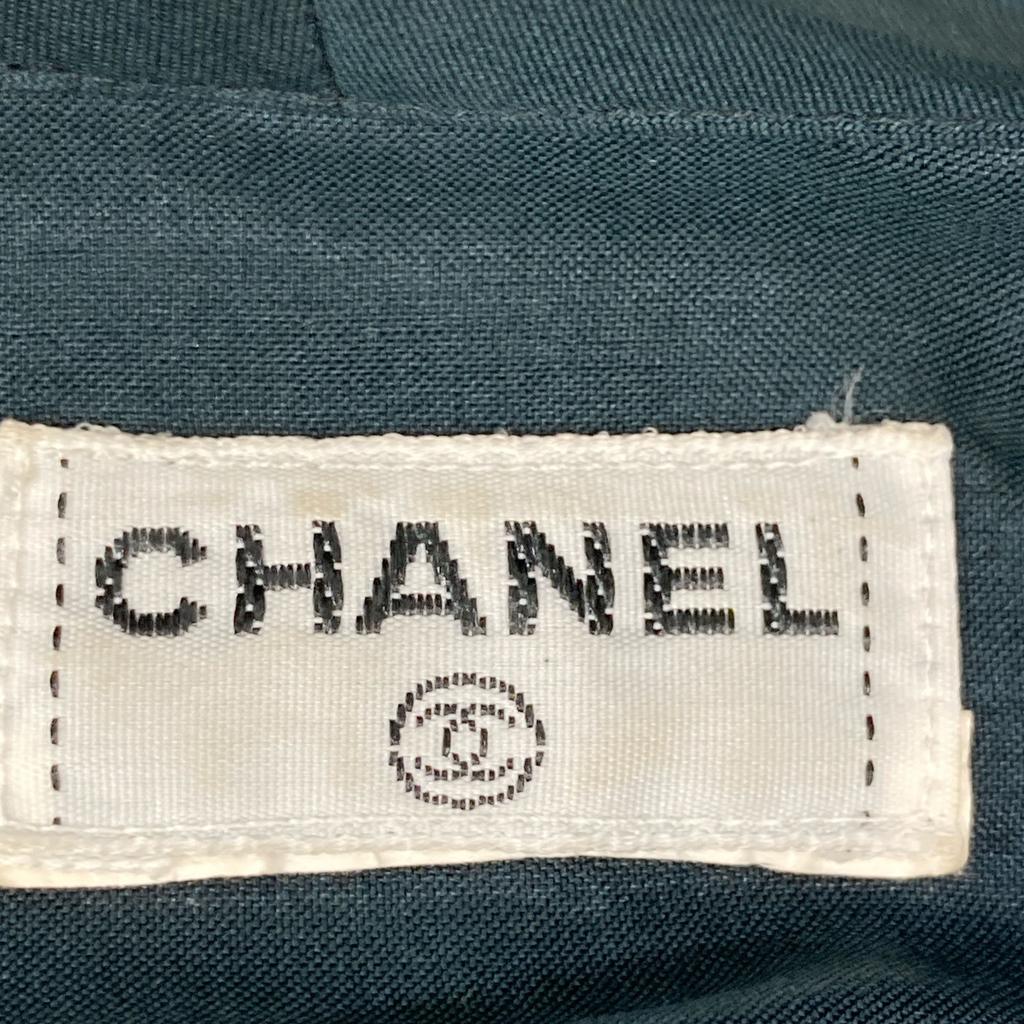 Chanel VINTAGE Matelasse Button Shirt Jacket Jacket greenUsed