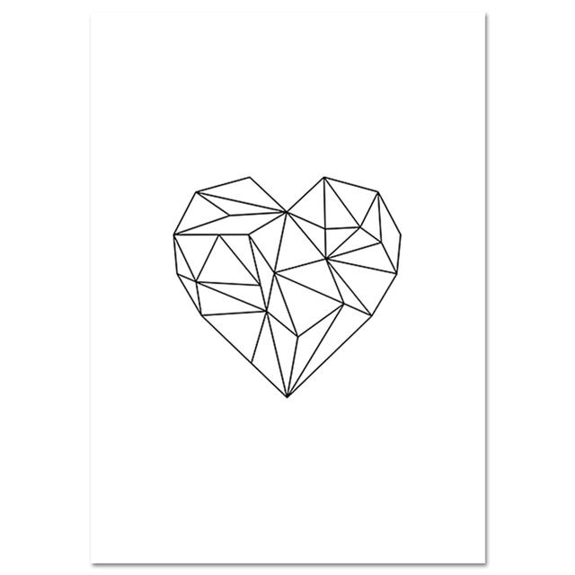 

Скандинавский минималистский стиль розовое перо сердце холст постер и принты настенная живопись скандинавское украшение картина домашний декор 21*30cm