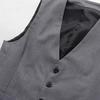 Men Waistcoat V Neck Formal Sleeveless Single-breasted Spring Vest for Work