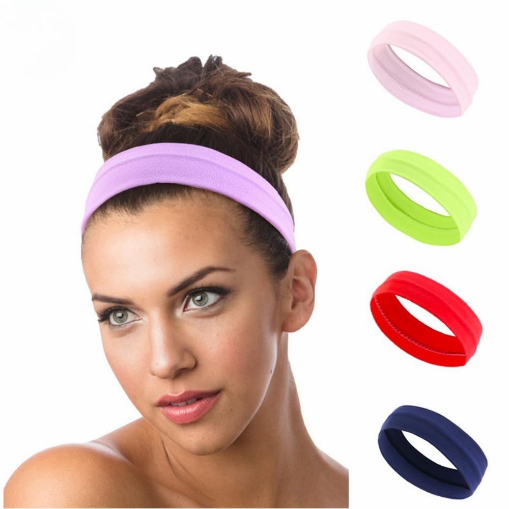Breite Haarbänder für Damen, rutschfest, weich, elastisch, Sport-Kopfwickel für Yoga, Fitnessstudio, Training