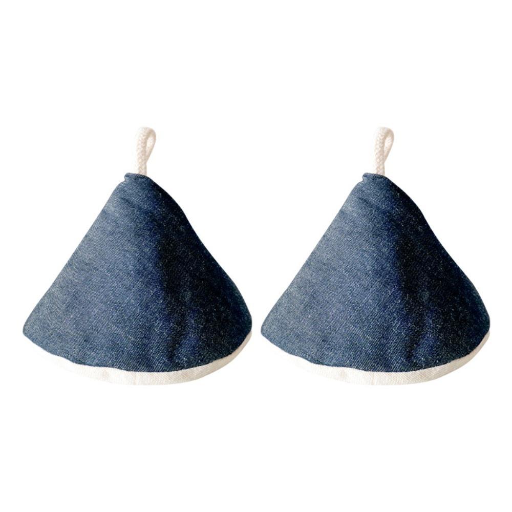 2PCS Cotton Mini Pot Hat Microwave Safe Pot Handle Gloves Anti-Scalding Pot Hat  Microwave Cooking