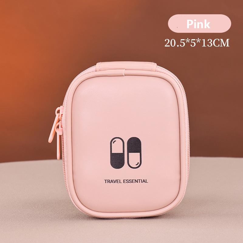 

Outdoor Portable Medicine Bag for Men Women Small Travel Data Line Medical Supplies Tools Storage Pouch Mini Tote Capsule Bag рожевий