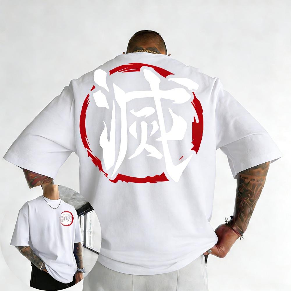 Ghostblade Anime Bedrucktes T-Shirt für Frühling/Sommer 2026 Neues Y2K Großer Stil Herren und Damen Streetwear
