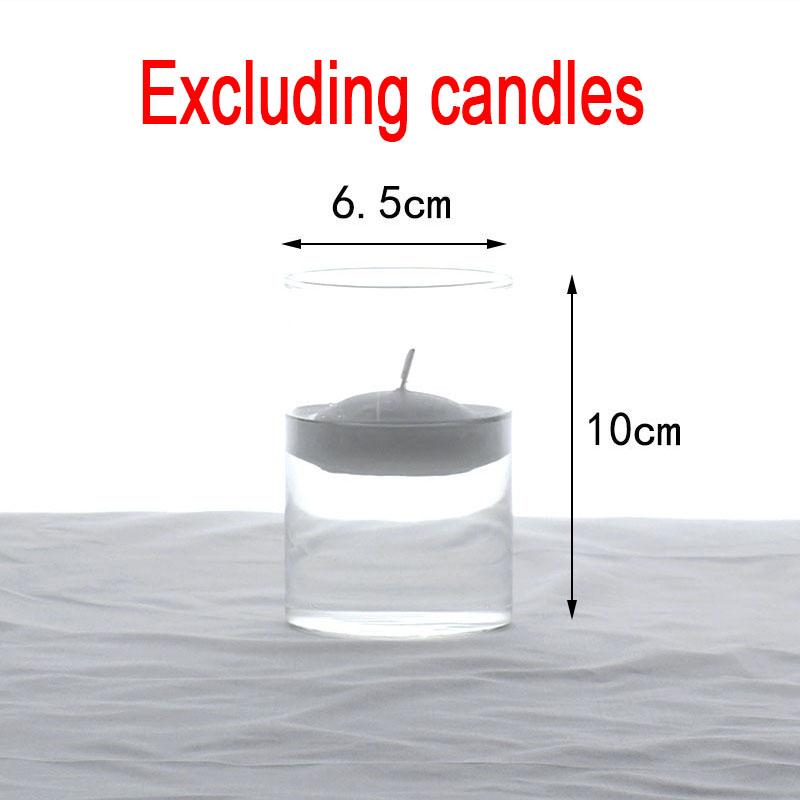 1pcs Clear Cylinder Glass Candle Holder   Floating Candles Round Vases  Wedding Living Room Decorative Party Supply LZT002