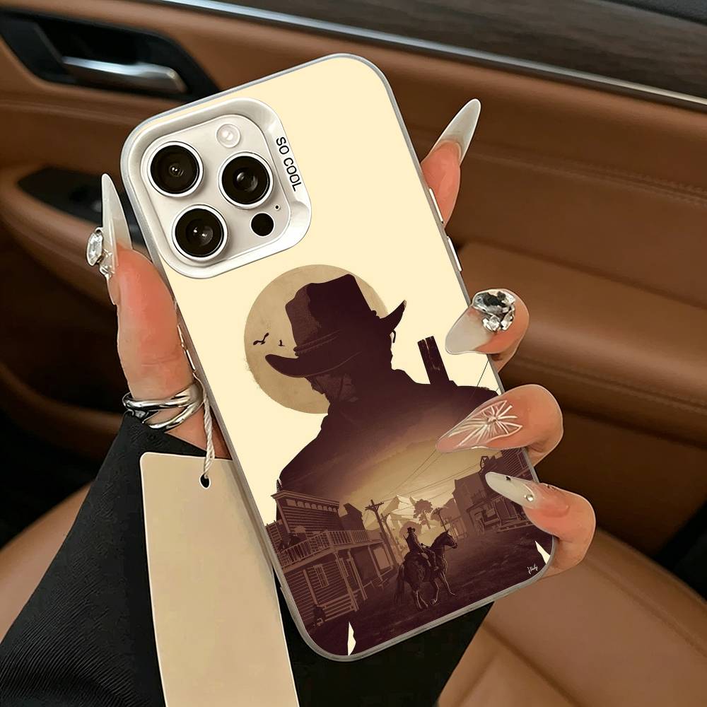 R-Red D-Dead Redemption RDR 2 Phone Case For IPhone 17 Air 16 15 14 13 12 11 Pro Max White Sliver Hard Cover
