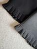 Plus Size Grey Pleated Wool A-Line Mini Skirt for Spring/Autumn