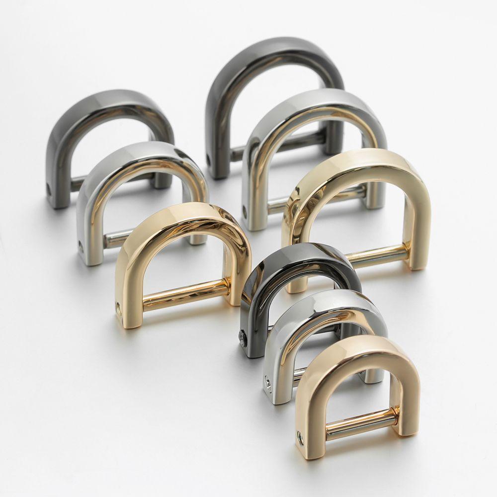 1 Stück D-Ring Metall Abnehmbar Offen Schraubverschluss Schäkel Schnalle für Lederhandwerk Taschengurt Gürtel Griff Schulter Gurtband Schnalle