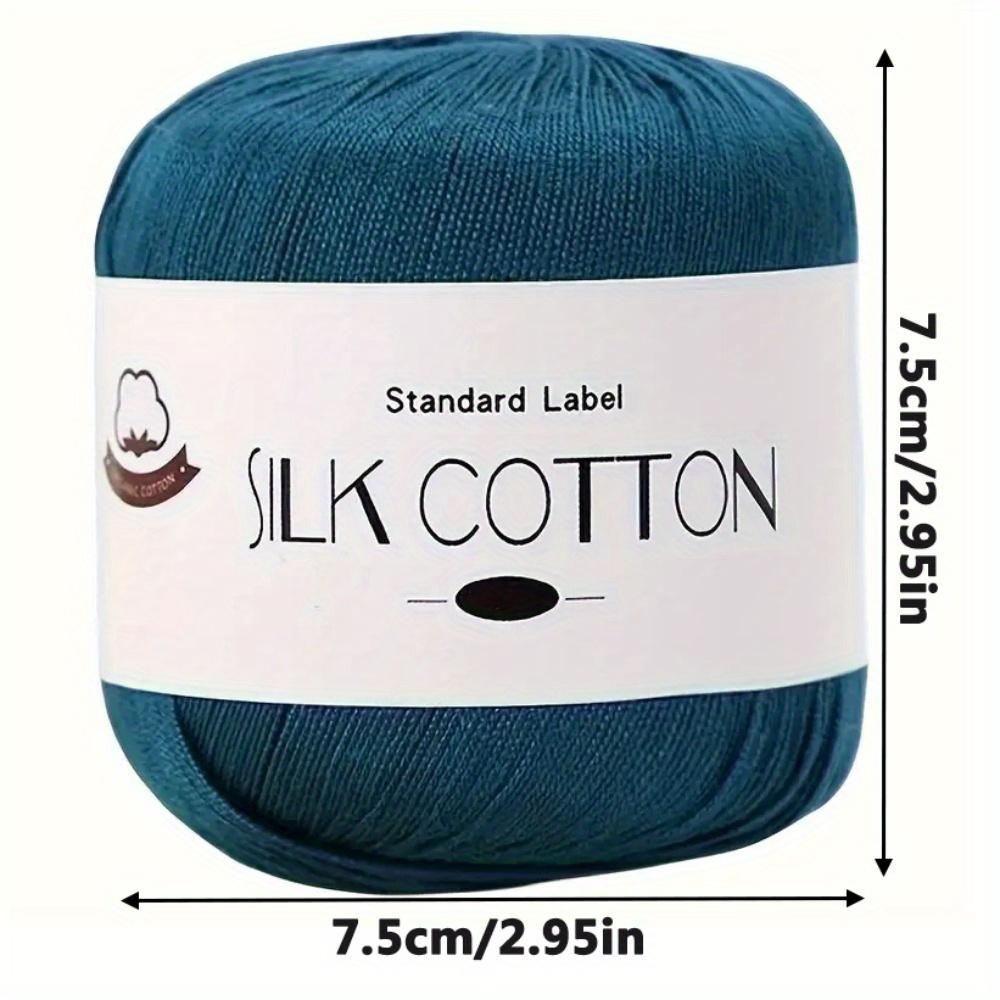 4pcs Silk Cotton Blend Yarn Soft Skin Friendly Knitting Yarn for DIY Sweaters Dresses Scarves Multicolor Shiny Crochet Thread
