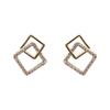 Korean-Inspired 2024 Trendy Women's Winter Niche Stud Earrings - High-End French Style