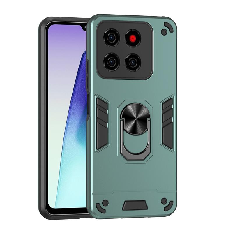 

Чехол военного класса для ZTE Blade A56 A36 4G Защитная крышка Противоударный держатель-кольцо Fundas Coque ZTE Blade A56 зелёный
