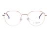 Alloaiweeo [Aloxrounz] Ar8009A C3 Polygon Round Beta Titanium Ip Plated Rose Gold Glasses