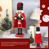 38CM Nutcracker Miniatures Wooden Nutcracker Puppet Ornament Desktop Decoration Cartoon Walnut Soldier Christmas Home Decoration