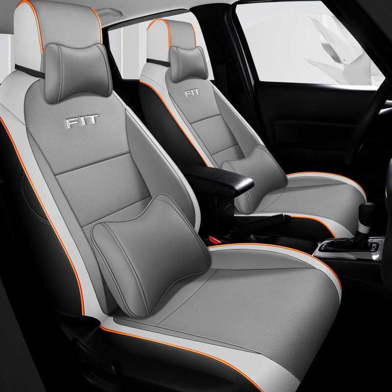 Honda Fit All-Season Full Coverage Car Seat Cover - Leather Design