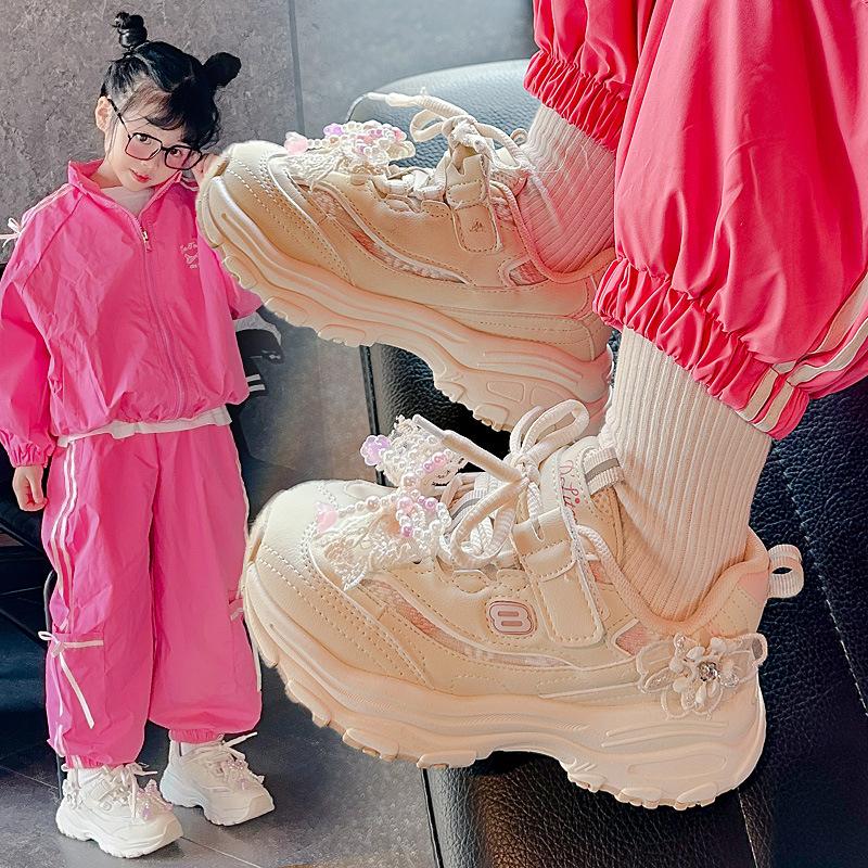 Spring New Lightweight and Comfortable Soft Sole Girls' All-match Non-slip Wear-resistant Sports Shoes