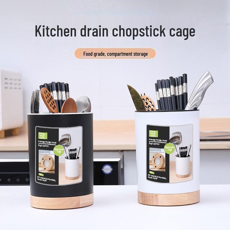 Three-Compartment Detachable Kitchen Utensil Drain Rack