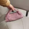 Geantă de seară pentru femei 2025 cu strasuri acrilice - Design cu găleată și lanț de diamant transfrontalier