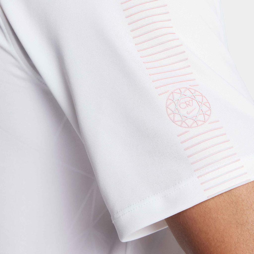 Nike Dry CR7 Squad Solid Color Round Neck Short Sleeve Casual T-Shirt Men Tops White 882992-100