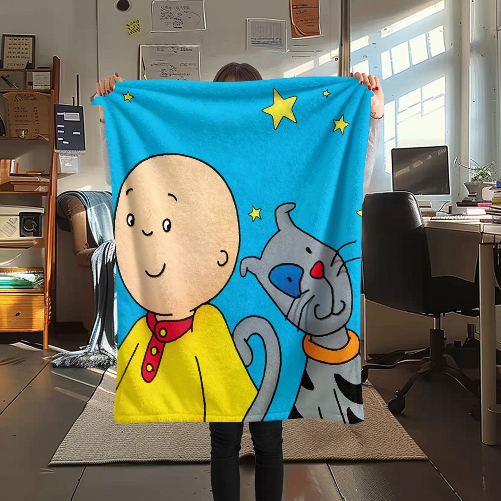 Caillou Aufdruck Flanelldecke, Hohe Qualität, Bequem für Alle Jahreszeiten, Heimdekoration, Wärme und Komfort