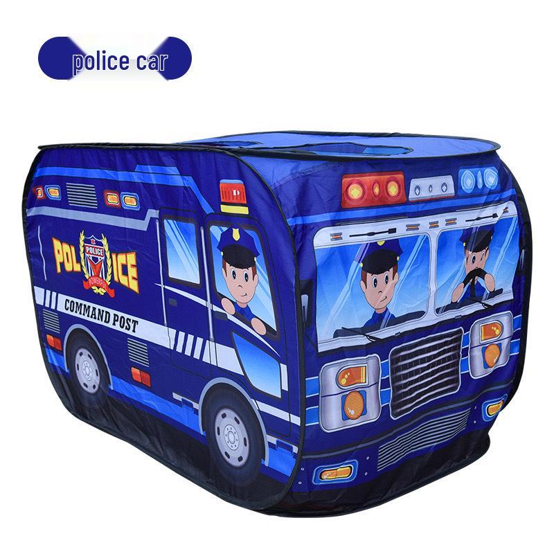 Children's Indoor Play Tent - Fire Truck & Police Car Design