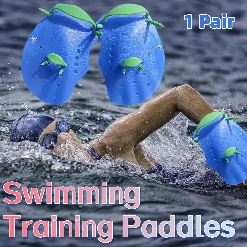 Flexible Swimming Training Paddles Adjustable Finger Webbed Paddle Hand Webbed Gloves  Child Adult