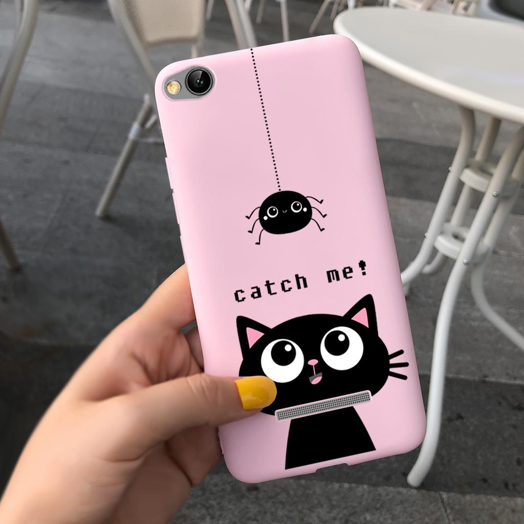 Phone Case For Xiaomi Redmi 4A 5A 6A 7A Case Lovely Cartoon Silicone Cover Candy Color Soft Funda For Redmi 4a 5 a 6a 7a Coque
