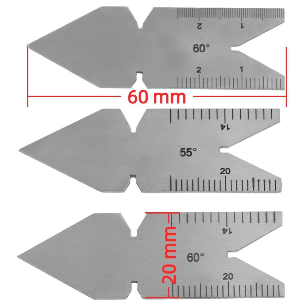 55 Degree Thread Pitch Gauge 60 Degree Fishtail Gauge Precision Center Gauge  Screw Cutting Tools