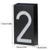 Solar House Number Solar Powered 1000mAh Rechargeable LED Illuminated Address Plaque