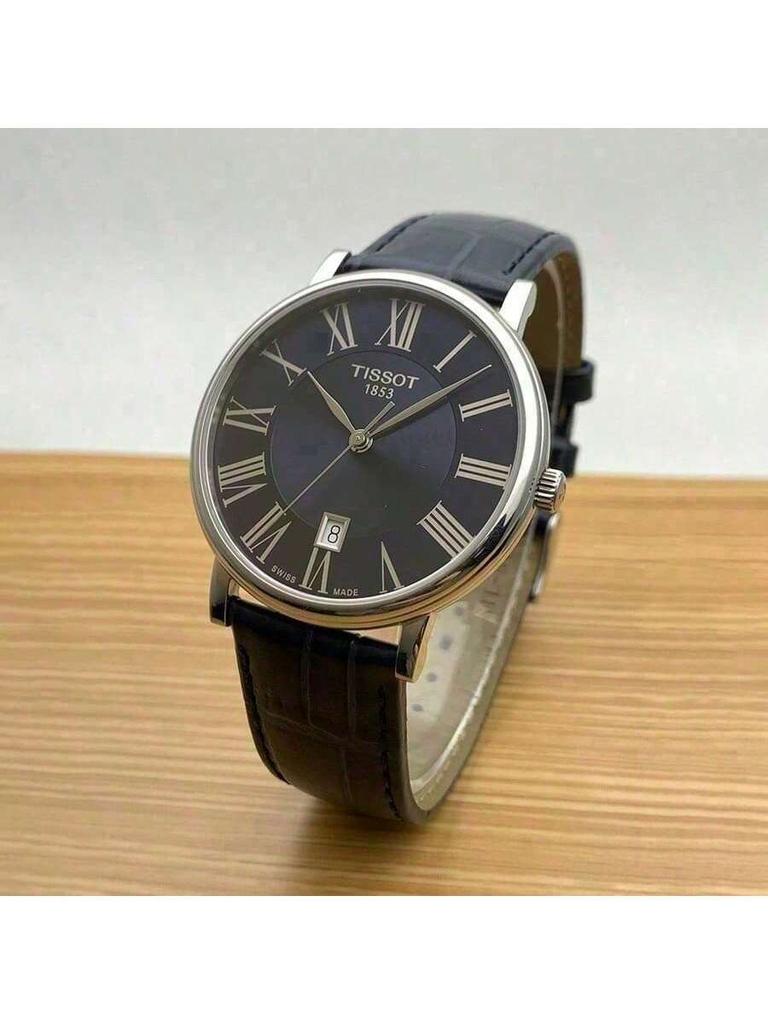 Tissot Carson Series Quartz Movement Waterproof Simple Casual Men's Swiss Watch, 40mm, Blue Dial T122.410.16.043.00