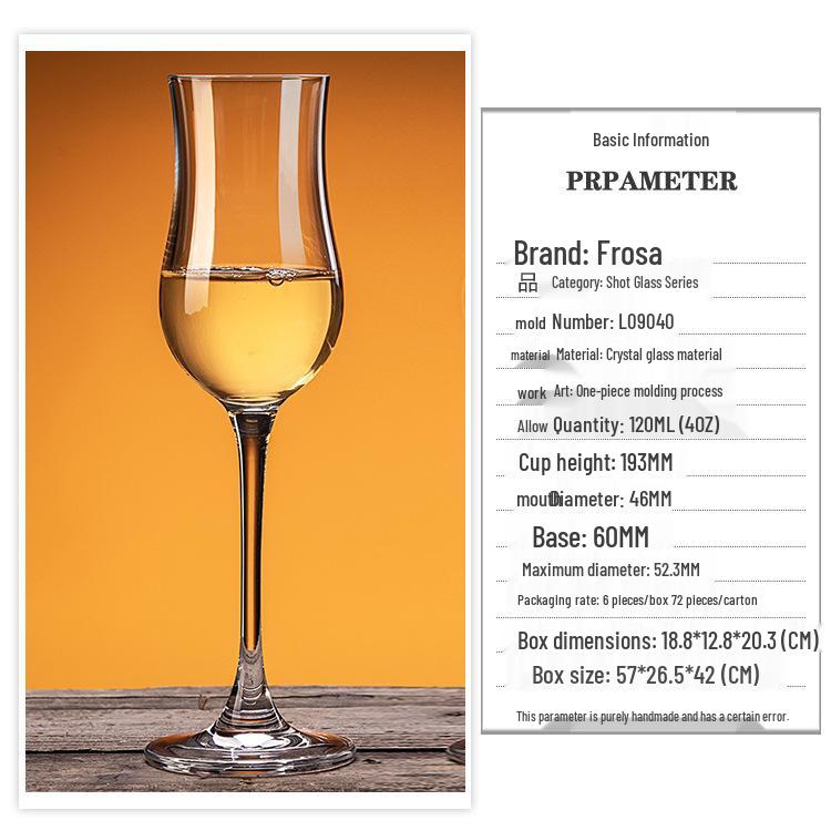 Elegant Crystal Red Wine Tasting Glass - High-Stemmed Aroma Glass for Spirits