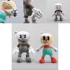 Charming Cuphead Plush Toys Cuphead Puphead And Bw Soft Stuffed Doll For Kids Gifts 25 Cm