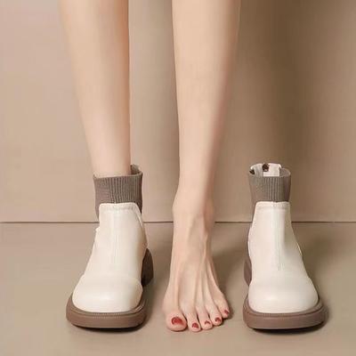 Small Short Boots Women's Boots Fleece Thickened Women's Shoes Skinny Boots Versatile Long Boots