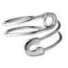 Customizable Safety Pin Ring Lightweight Alloy Jewelry Resizable Band For Men Women Fashion Accessories