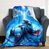 1pc S-Stitch9 Blanket, Gift, for Men and Women, Soft Blanket, Good for Sofa Bed Couch Travel, Lightweight Flannel Blanket