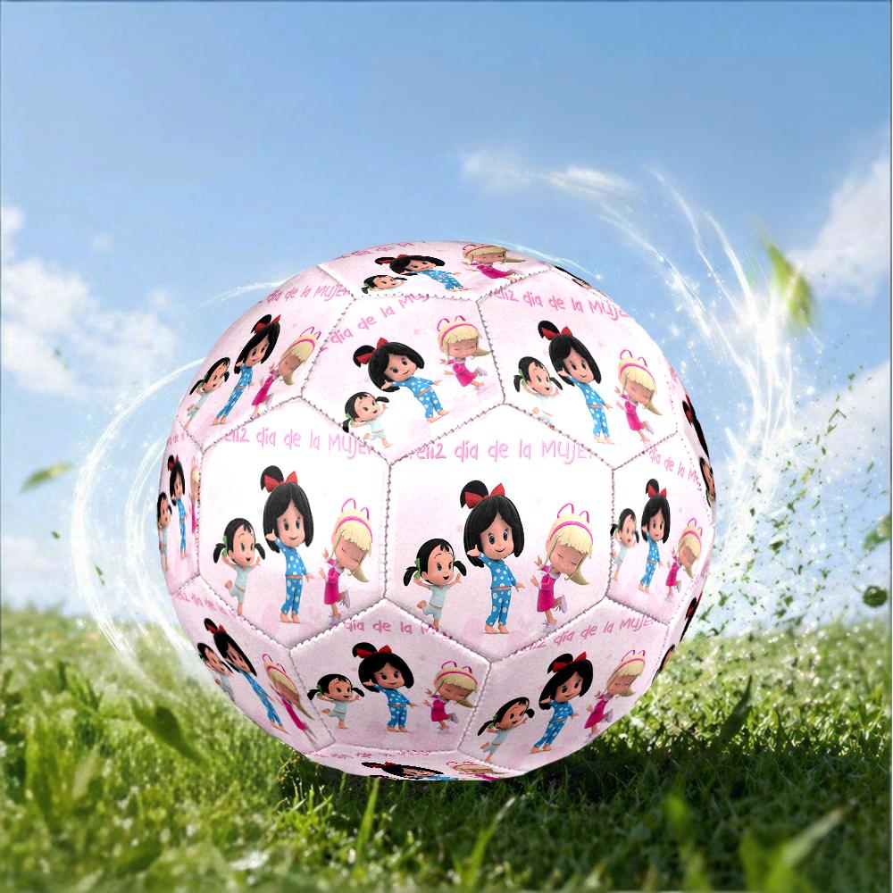 Cleo And Cuquin Size 5 Soccer Ball,Indoor/Outdoor Suitable for Training Matches Tournaments Practice Games Perfect Gift for Fan