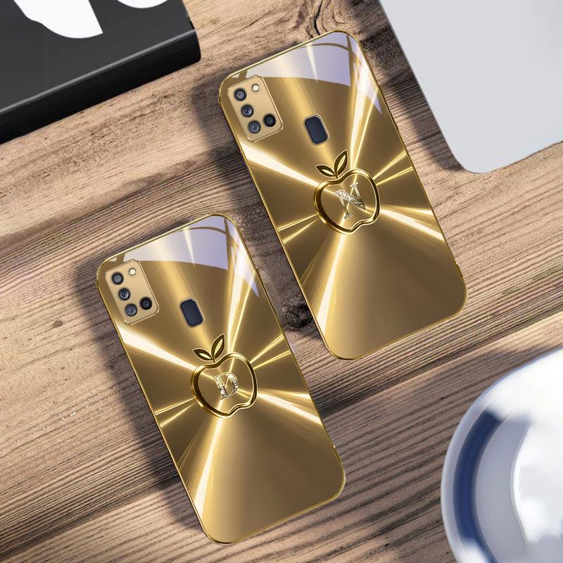 The Golden Letter "D" For Samsung A 31 32 A33 A34 35 14 A15 13 16 25 26 50 52 53 54 55 56 70 71 72 73 Golden Glass Phone Case
