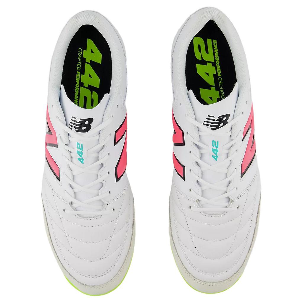 New Balance 442 V2 Team Bequem Leichtgewicht TF (Gummistollen) Fußballschuhe Herren Fußballschuhe Weiß MS42TWH2