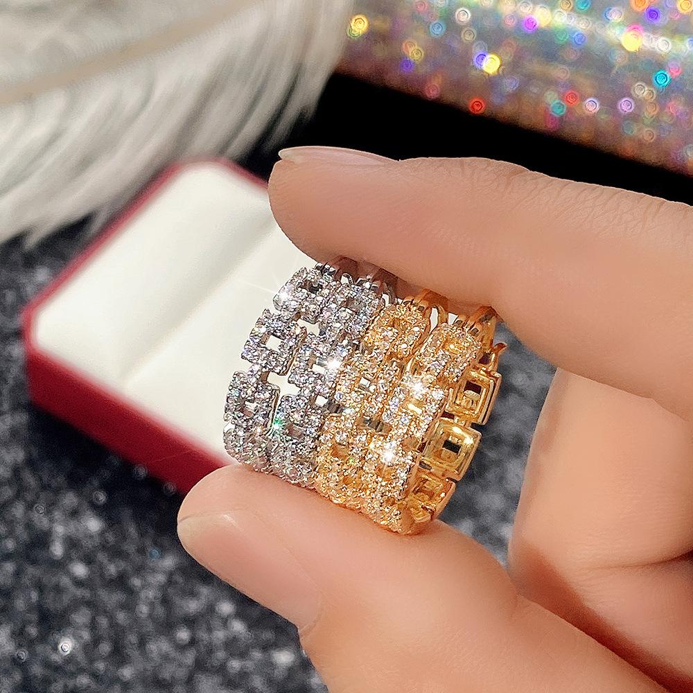 Design Zircon Ear Buckles, Simple High-End Loop Chain Earrings For Women