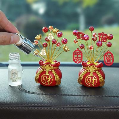 Chinesisches Frühlingsfest Geldbaum Gott Feng Shui Fa Cai Neues Auto Zuhause Glück Ornamente Dekoration Miniatur Jahr Schreibtisch Lu C2T4