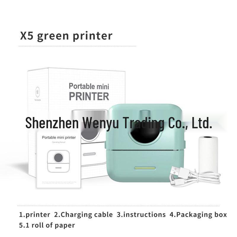 Portable Bluetooth Mini Thermal Printer: Inkless Label & Photo Printer for Students