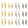 10PCS Stainless Steel Cone Charms Pendants Retro Spike Beads Charms Pendants for Women Man Hoop Earring Jewelry Making Supplies