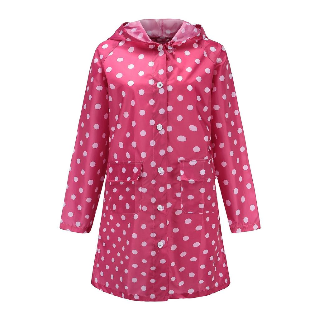 Women's Wave Rain Jacket Outdoor Waterproof Windproof Coat Outwear