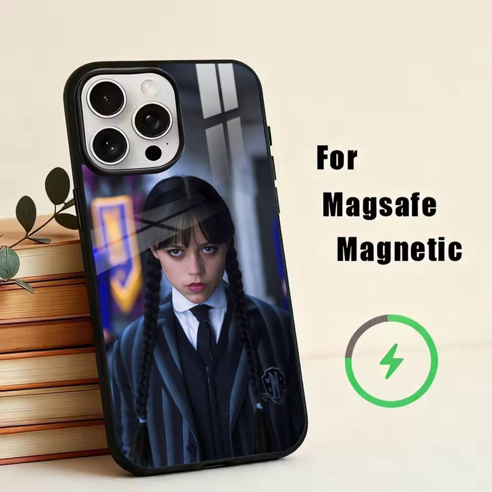 j-Jenna Ortega  Phone Case For iPhone17,16,15,14,13,12,11 Plus,Pro Magnetic with Magsafe Wireless Charging