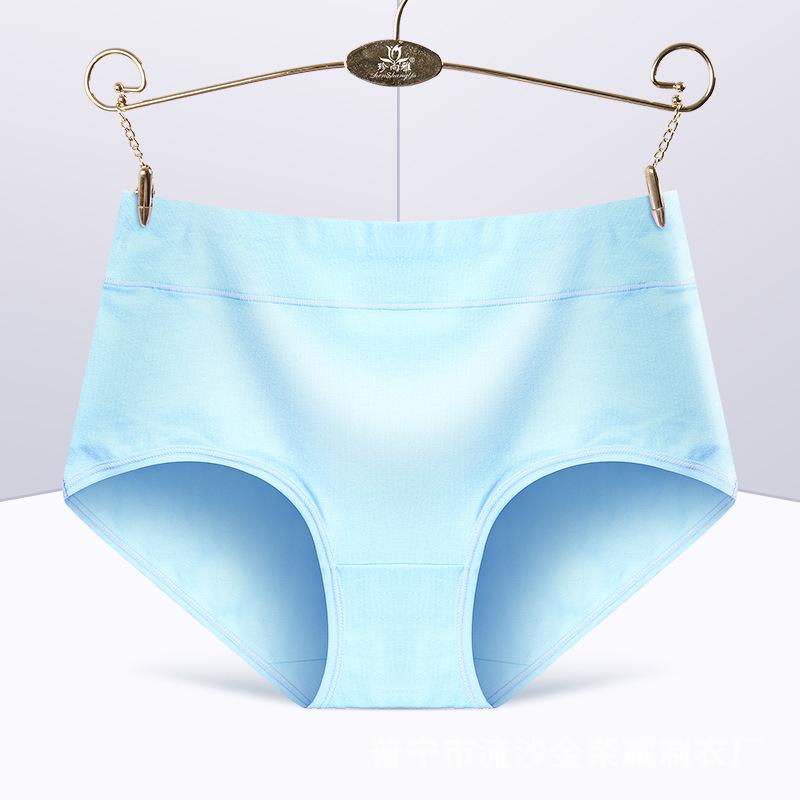Sexy mid-waist 95% cotton women's briefs in solid colors