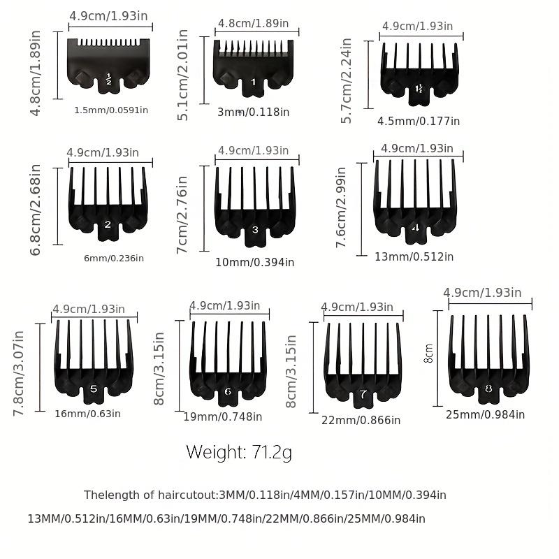 Guards 10pcs Cutting Hair Universal Combs For Professional Hair Trimmer Machine Barber Accessories Trimmer Limit Combs 1525mm