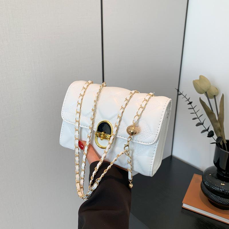 Temperament einfache Mode Retro Kette Achseltasche 2025 Frühling neu vielseitig ins Umhängetasche kleine quadratische Tasche